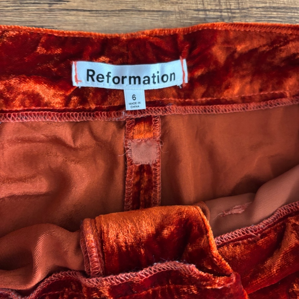 Reformation Petites Wes Velvet Pant - Picture 7 of 10